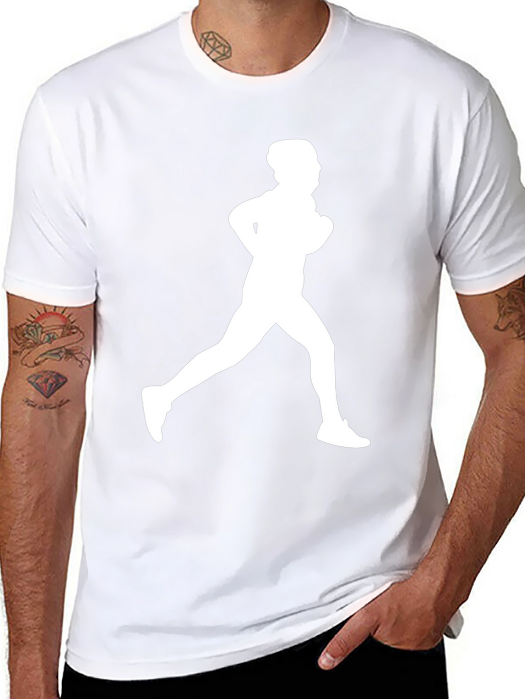 Running Man Graphic Tee - Black
