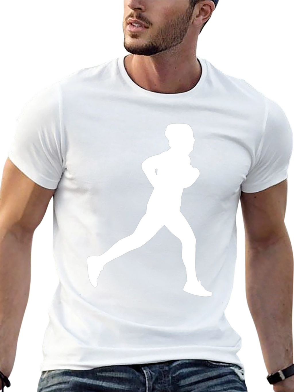 Running Man Graphic Tee - Black