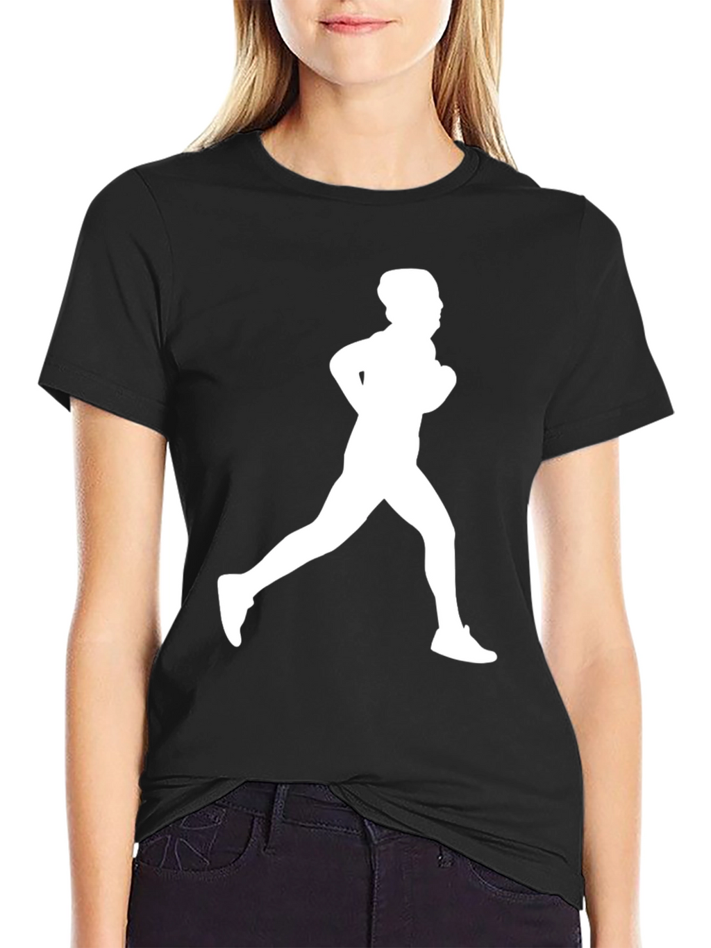 Running Man Graphic Tee - Black