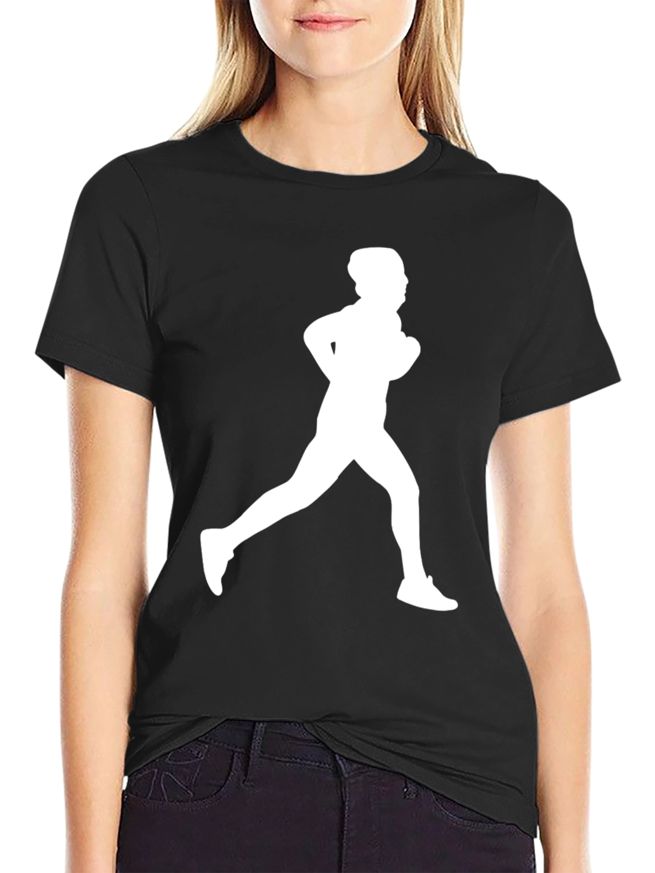 Running Man Graphic Tee - Black