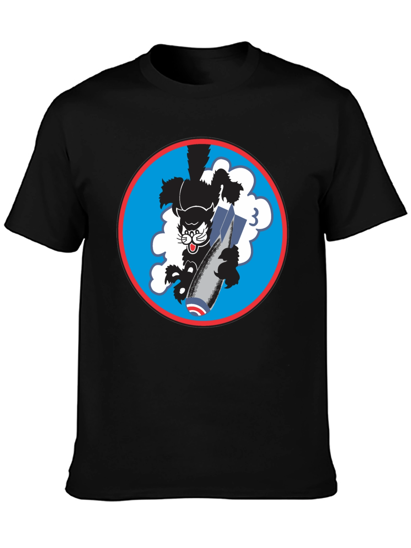 Vintage Black Cat Bombing Run Graphic T-Shirt