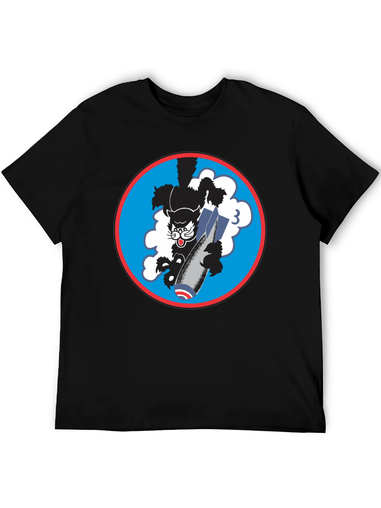 Vintage Black Cat Bombing Run Graphic T-Shirt