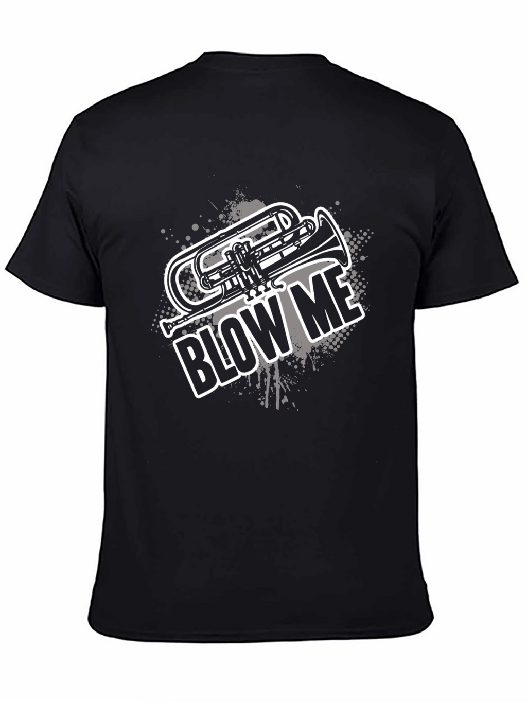 Black Blow Me Trombone Graphic T-Shirt