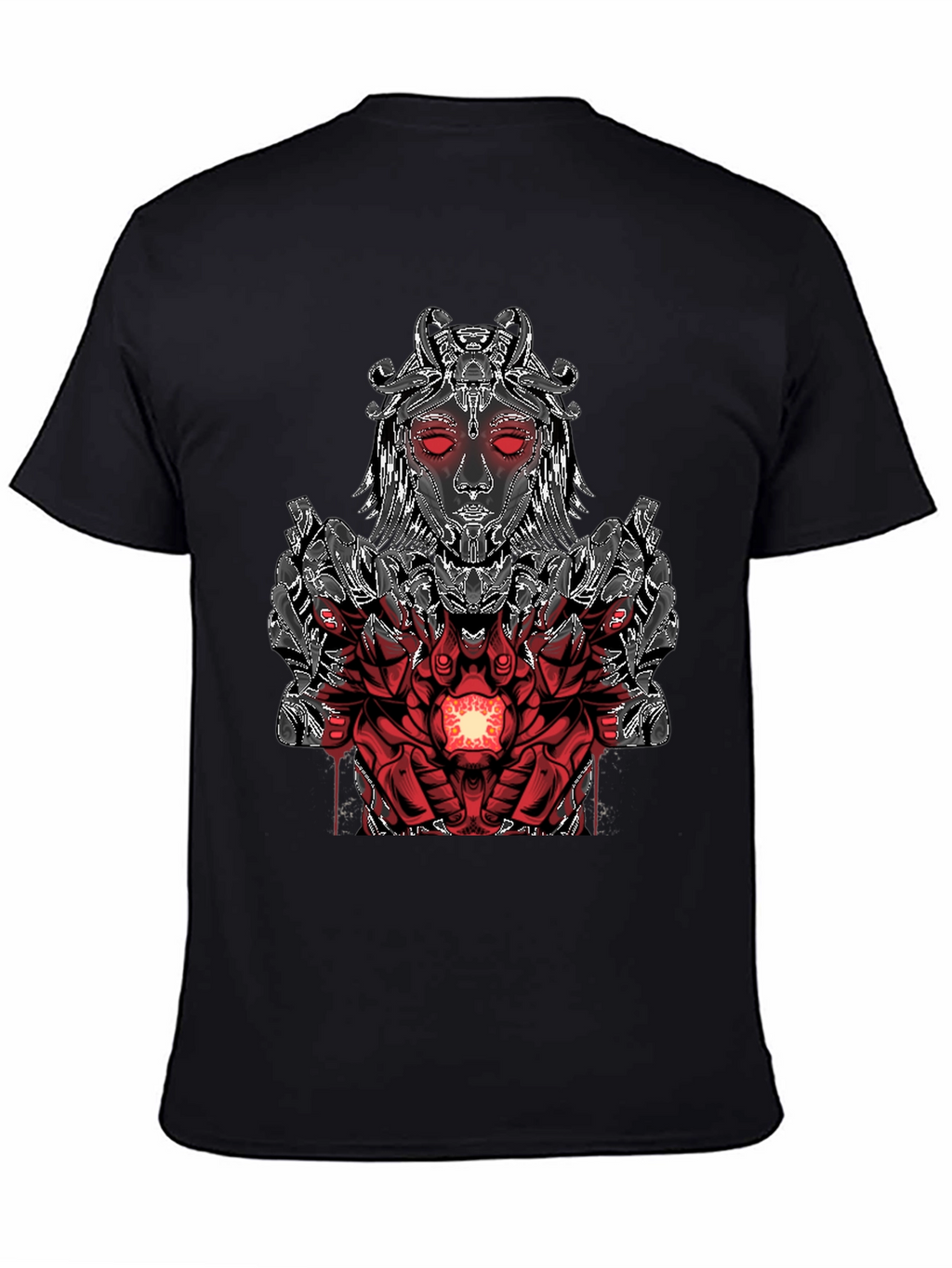 Cyberpunk Goddess Graphic Tee - Black