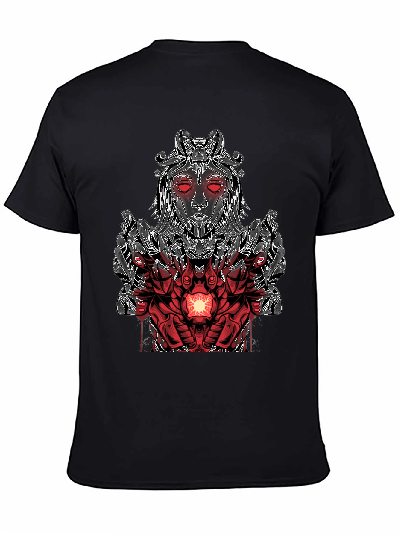 Cyberpunk Goddess Graphic Tee - Black