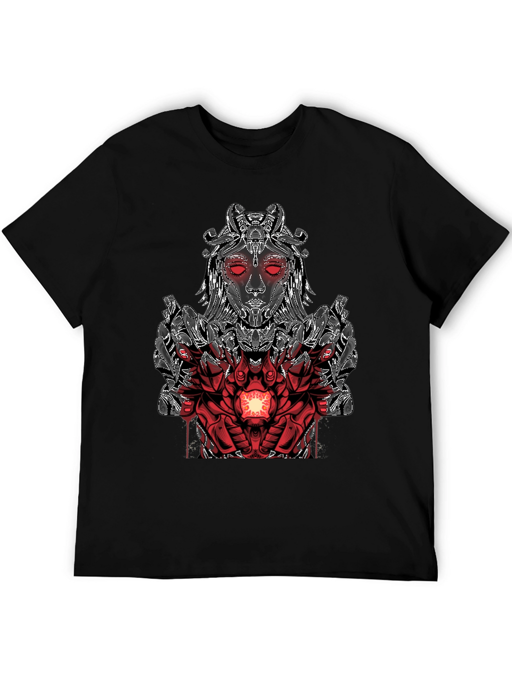Cyberpunk Goddess Graphic Tee - Black