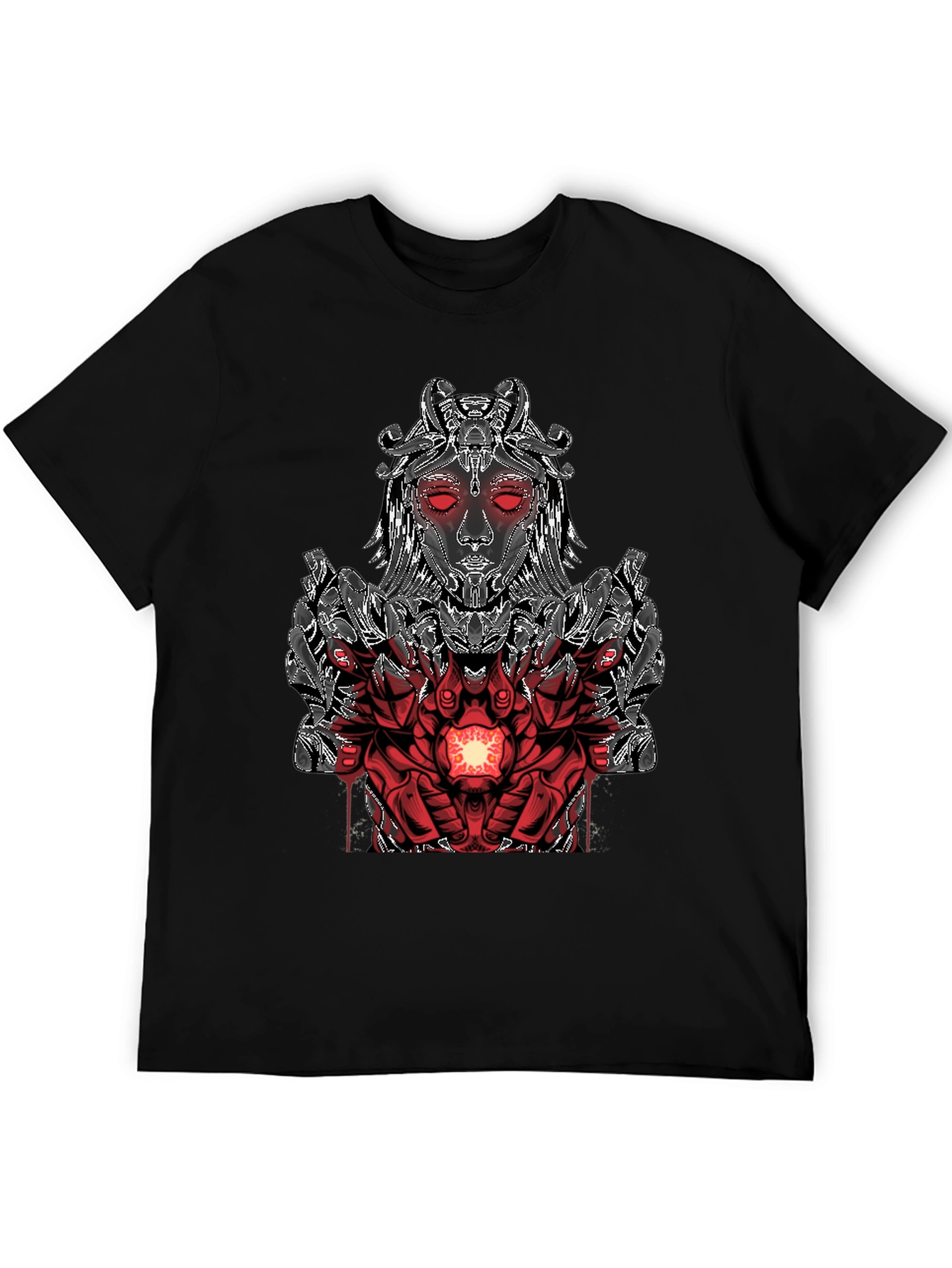 Cyberpunk Goddess Graphic Tee - Black