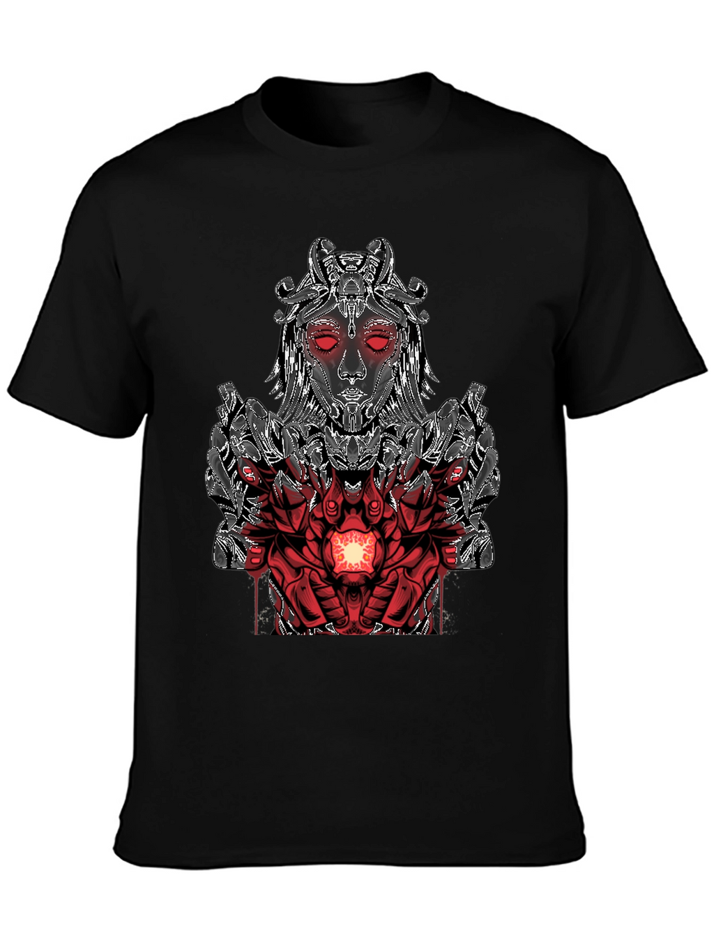 Cyberpunk Goddess Graphic Tee - Black