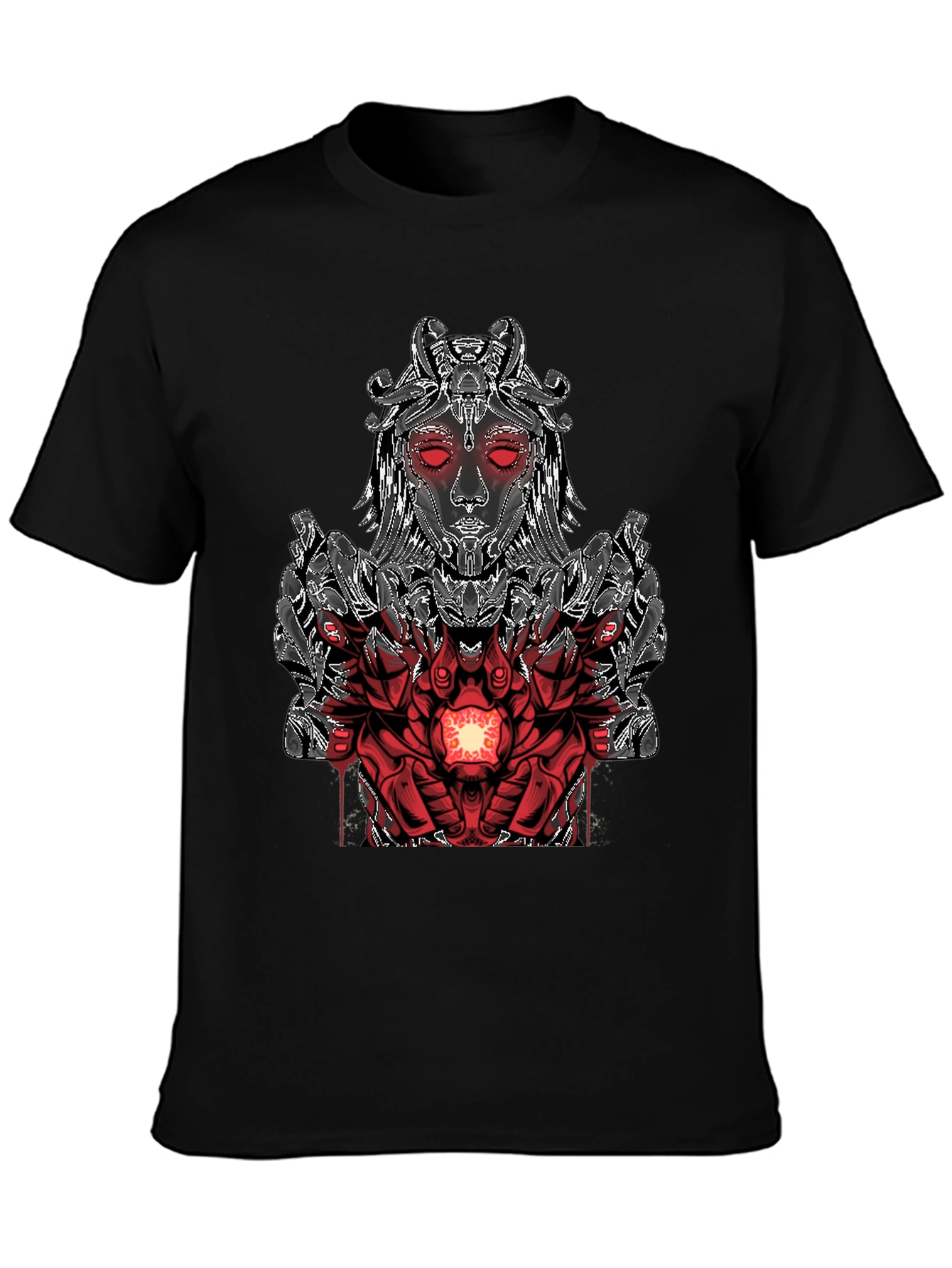 Cyberpunk Goddess Graphic Tee - Black