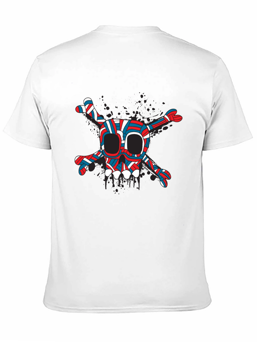 Skull & Crossbones Graphic Tee - Trendy Black T-Shirt