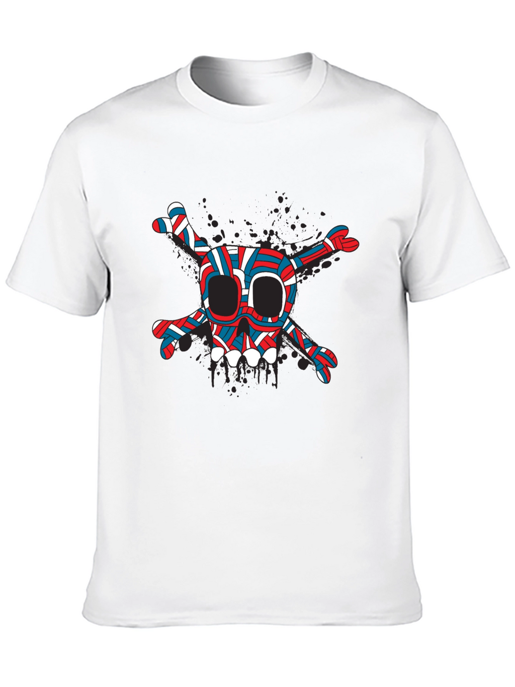 Skull & Crossbones Graphic Tee - Trendy Black T-Shirt