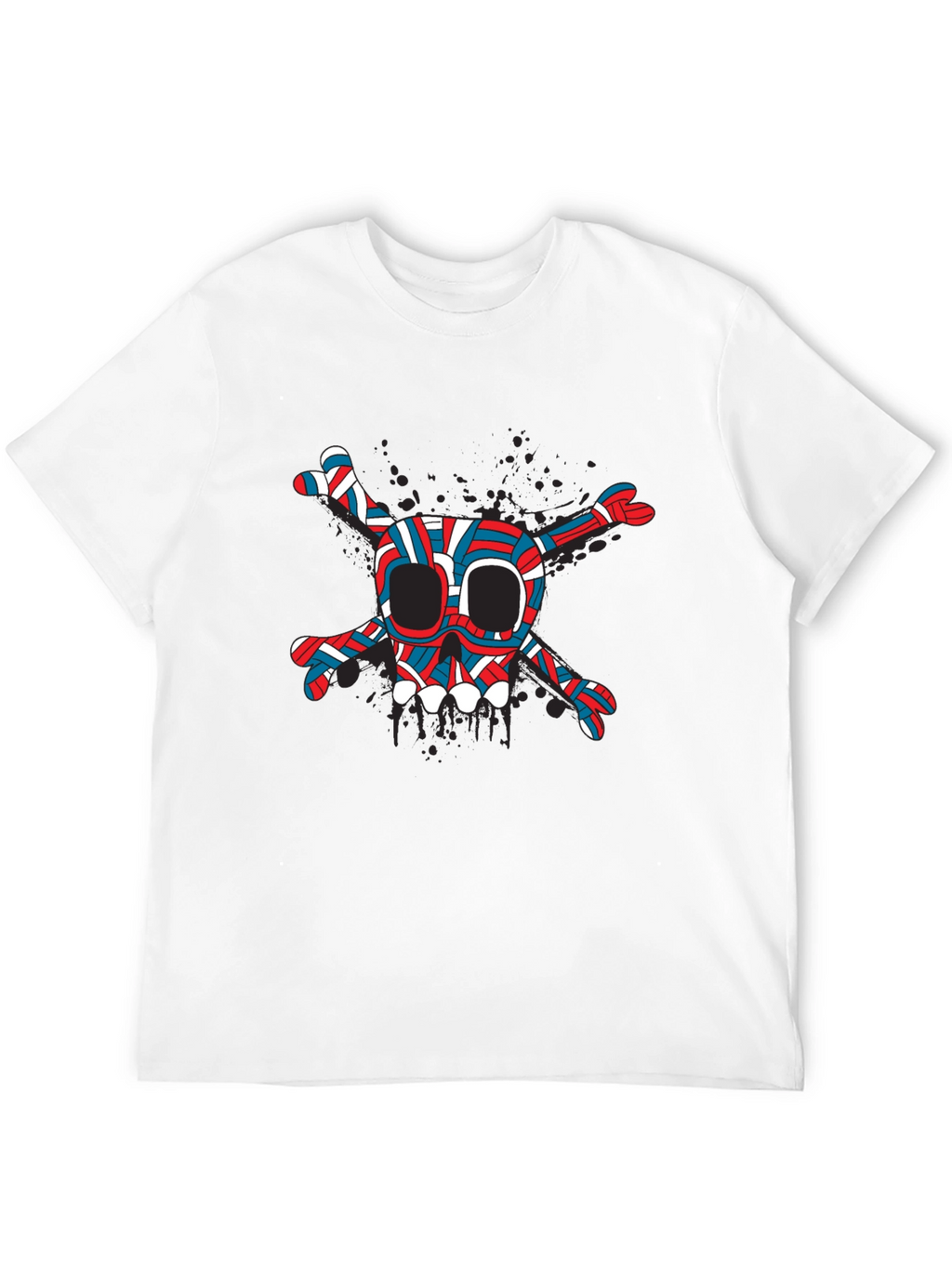 Skull & Crossbones Graphic Tee - Trendy Black T-Shirt