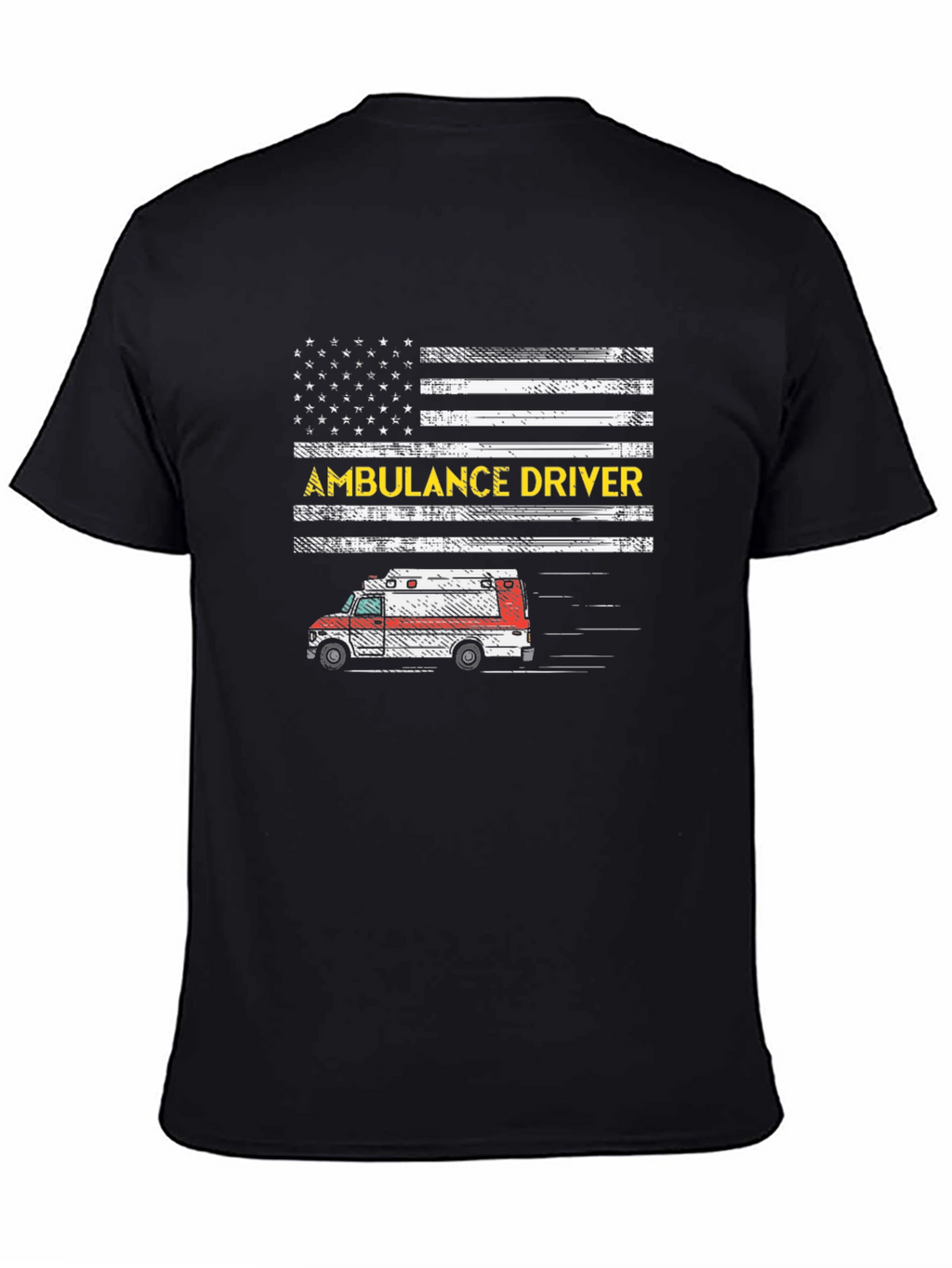 Ambulance Driver Graphic T-Shirt - Patriotic Design