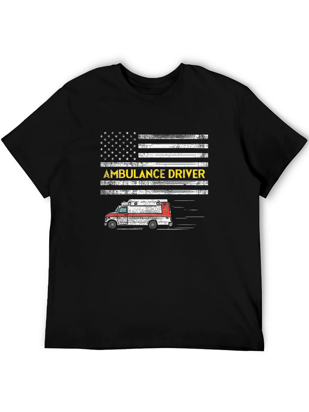 Ambulance Driver Graphic T-Shirt - Patriotic Design