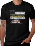Ambulance Driver Graphic T-Shirt - Patriotic Design
