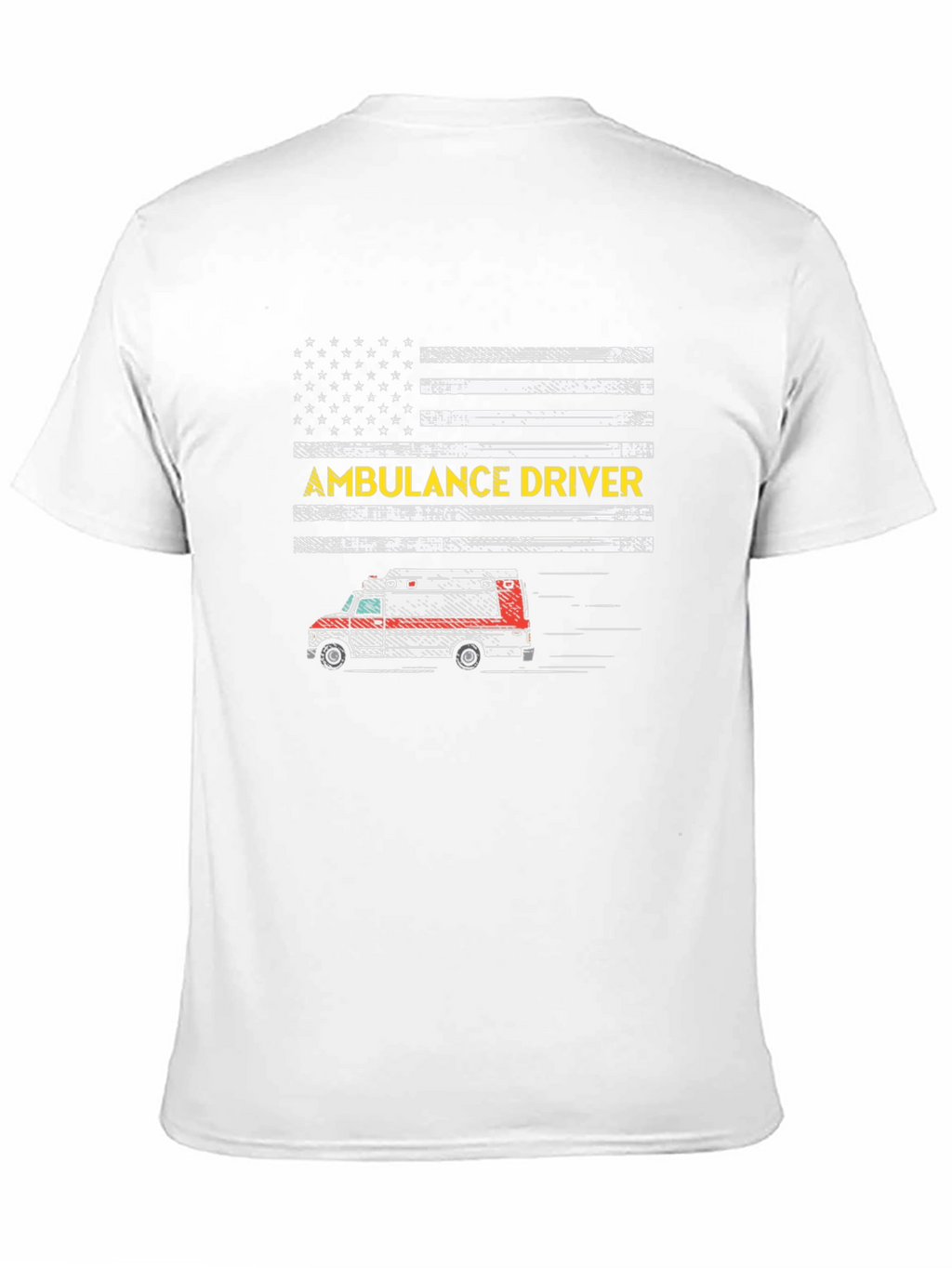 Ambulance Driver Graphic T-Shirt - Patriotic Design