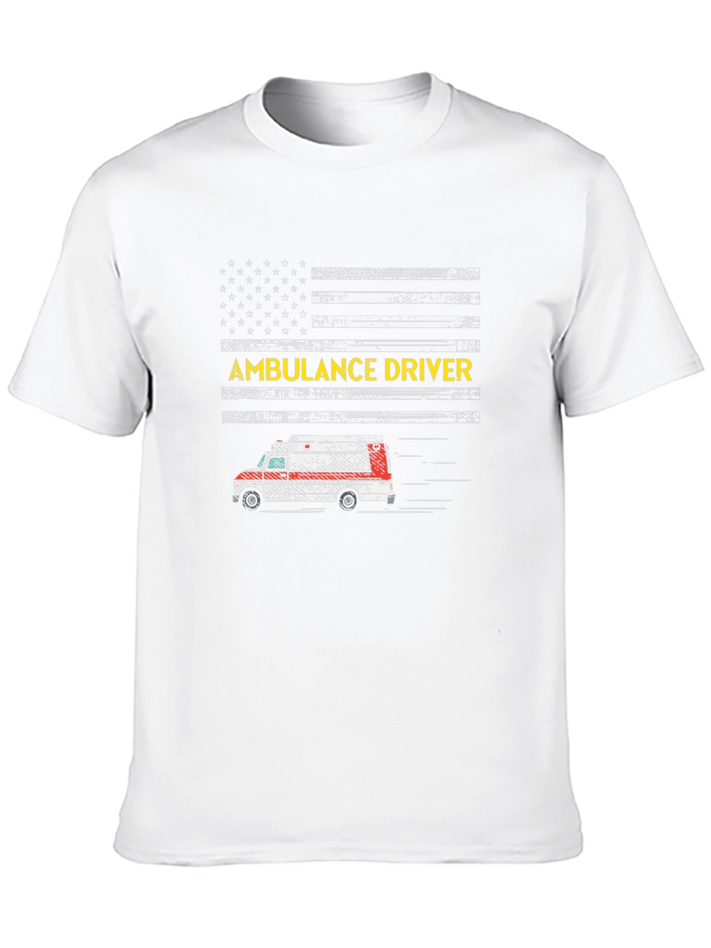 Ambulance Driver Graphic T-Shirt - Patriotic Design