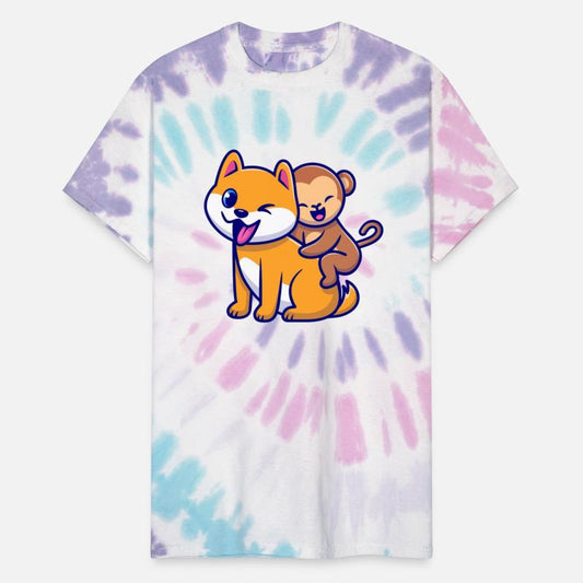 Adorable Dog and Monkey Cartoon Duo