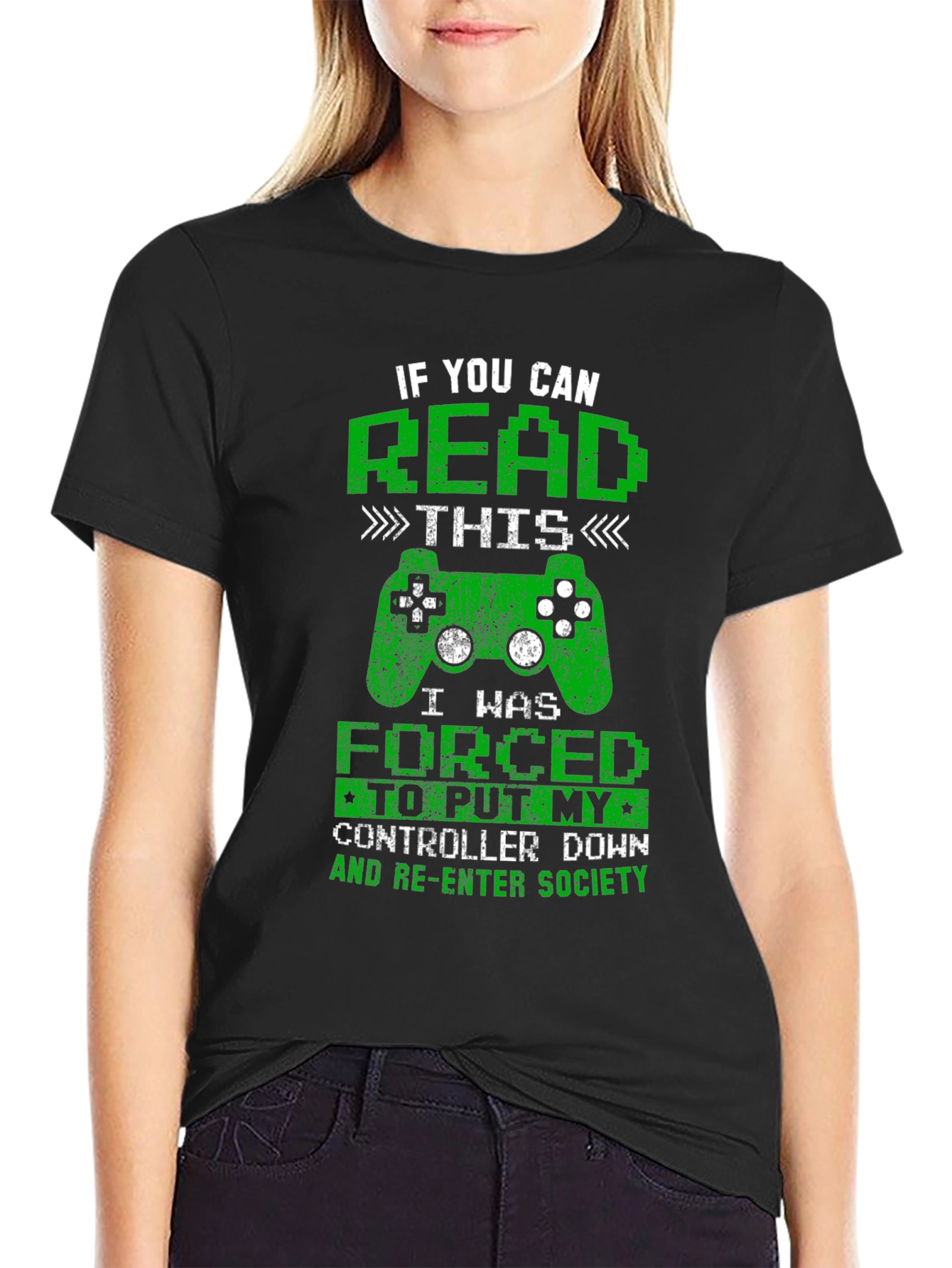 Gamer Tee: Read This I Was Forced to Re-Enter Society