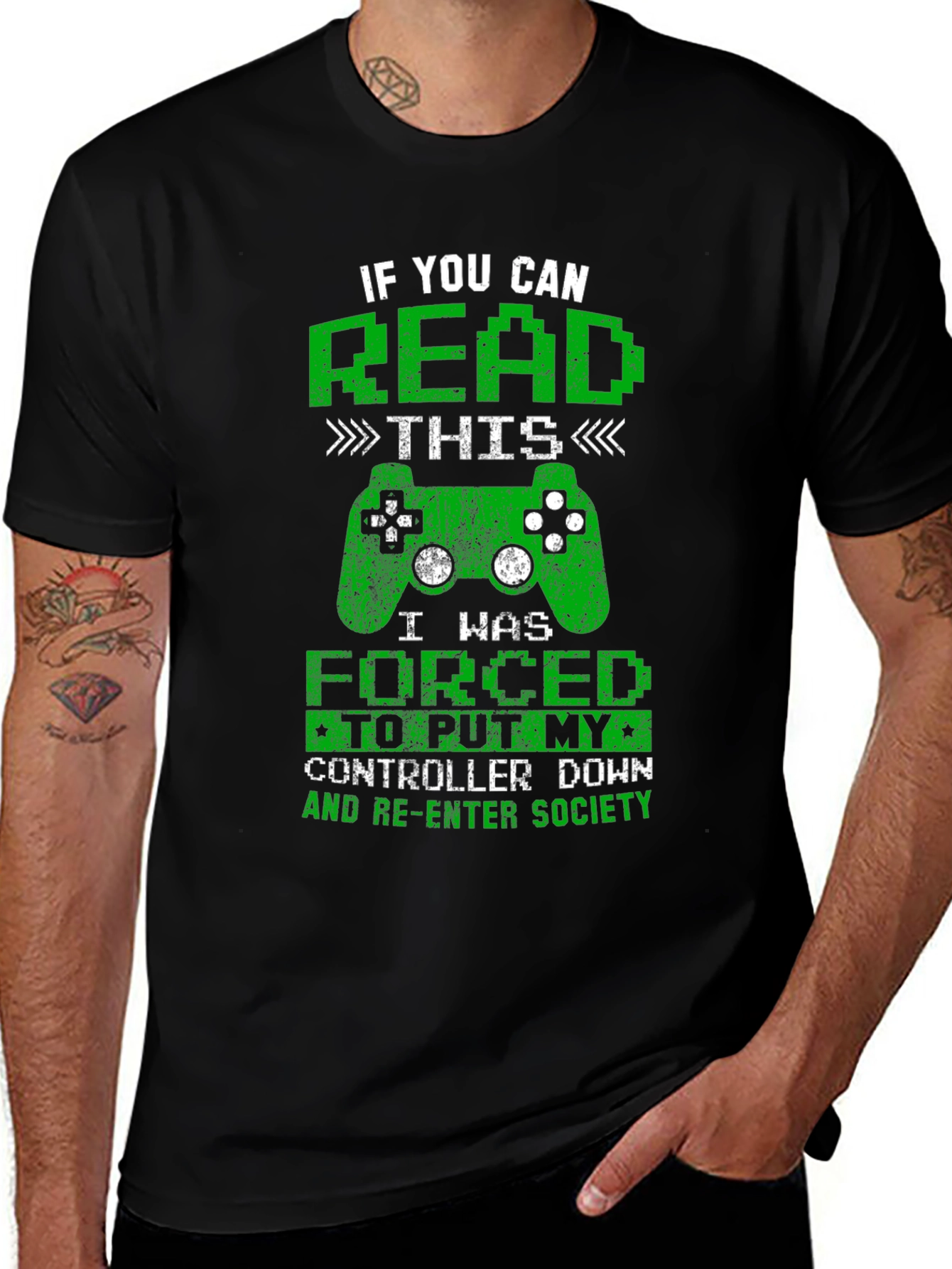 Gamer Tee: Read This I Was Forced to Re-Enter Society