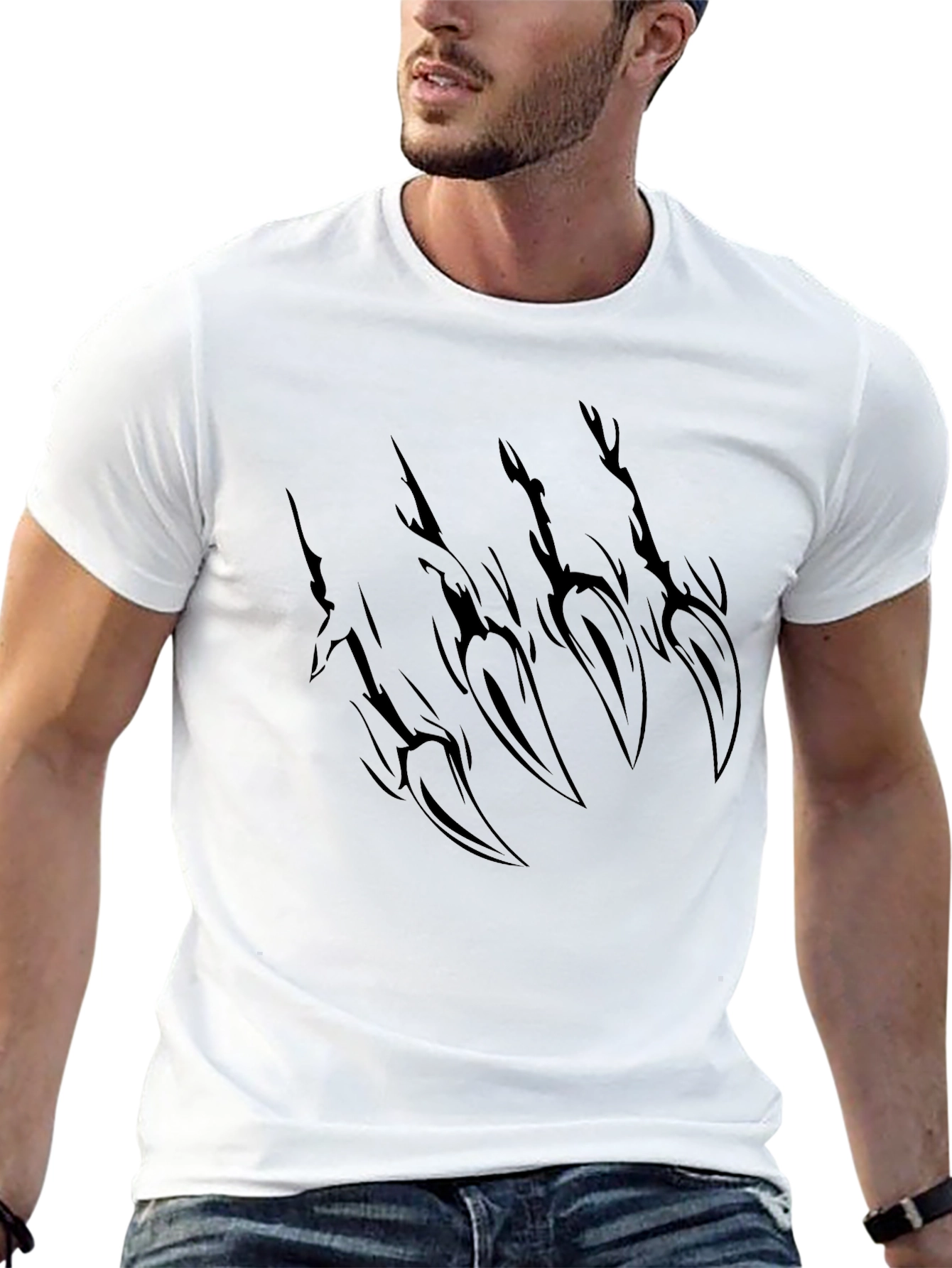 Mens Claw Graphic Black T-Shirt
