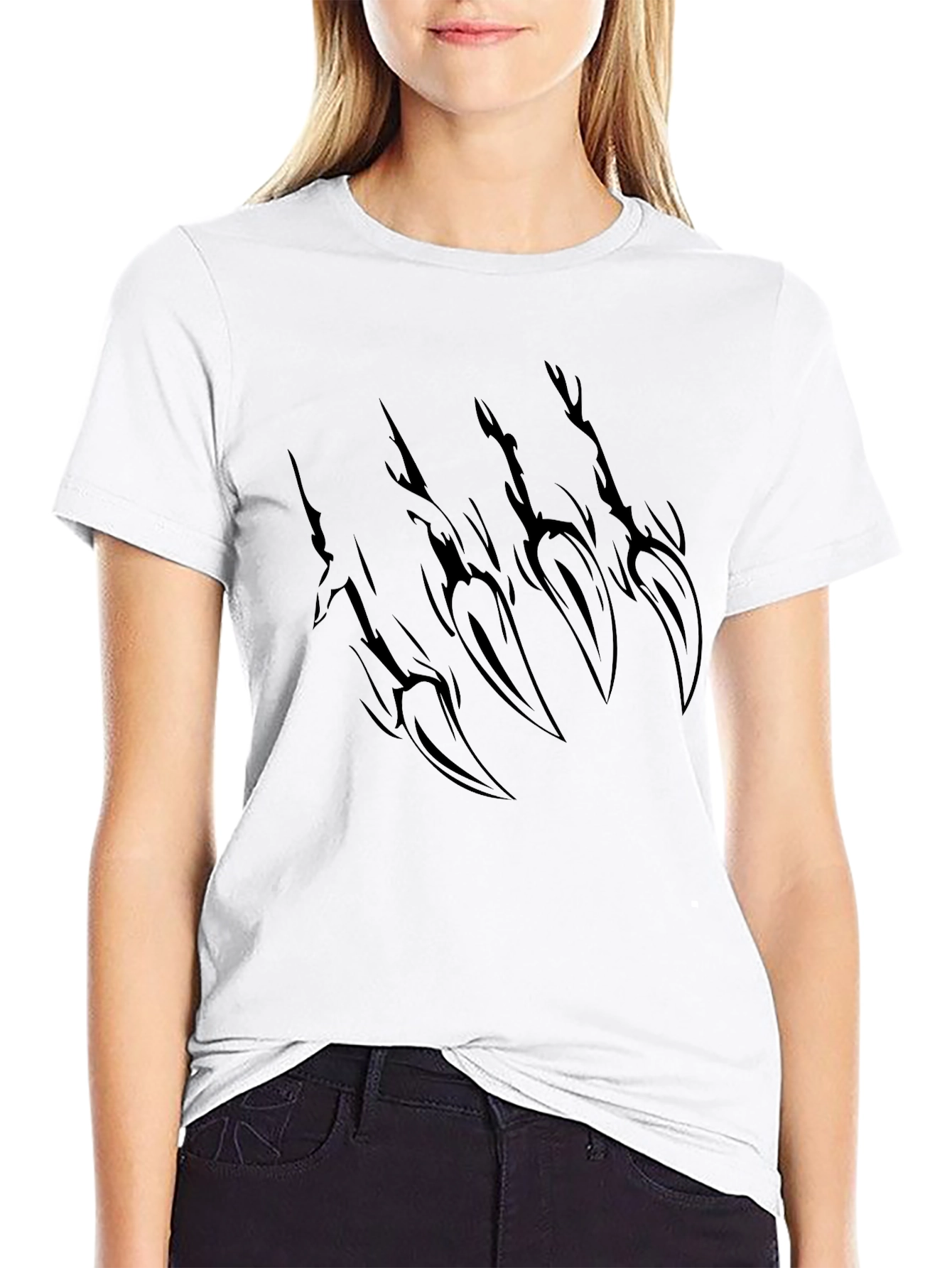 Mens Claw Graphic Black T-Shirt