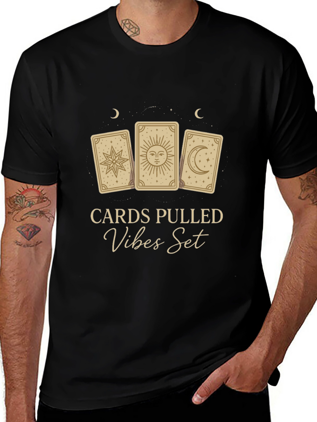Tarot Cards Pulled Vibes Set Graphic T-Shirt