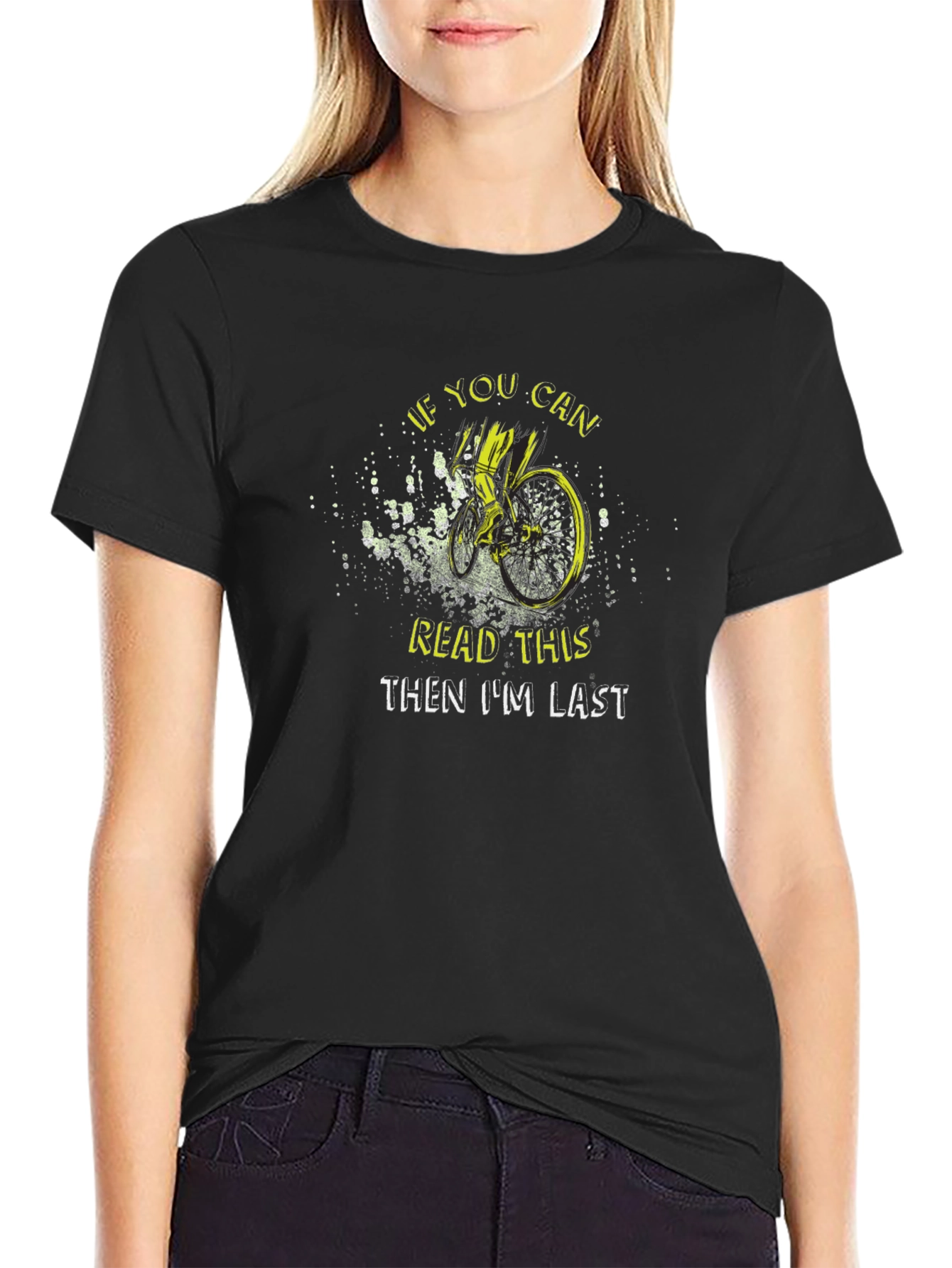 Cycling Humor Graphic Tee - Read This Then Im Last!