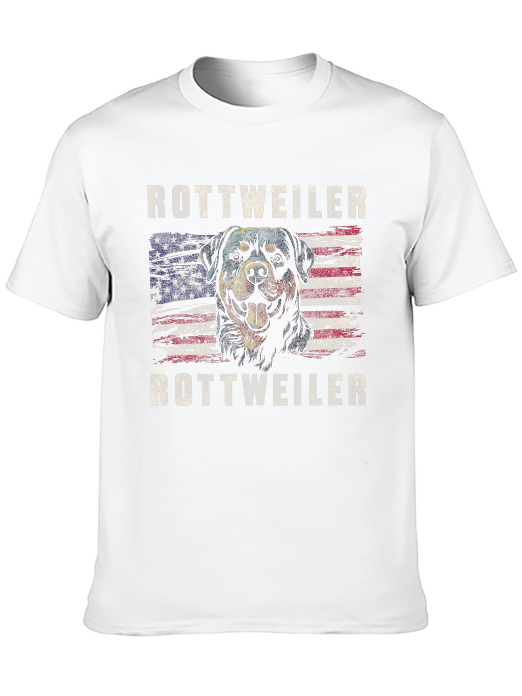 Rottweiler American Flag Graphic T-Shirt