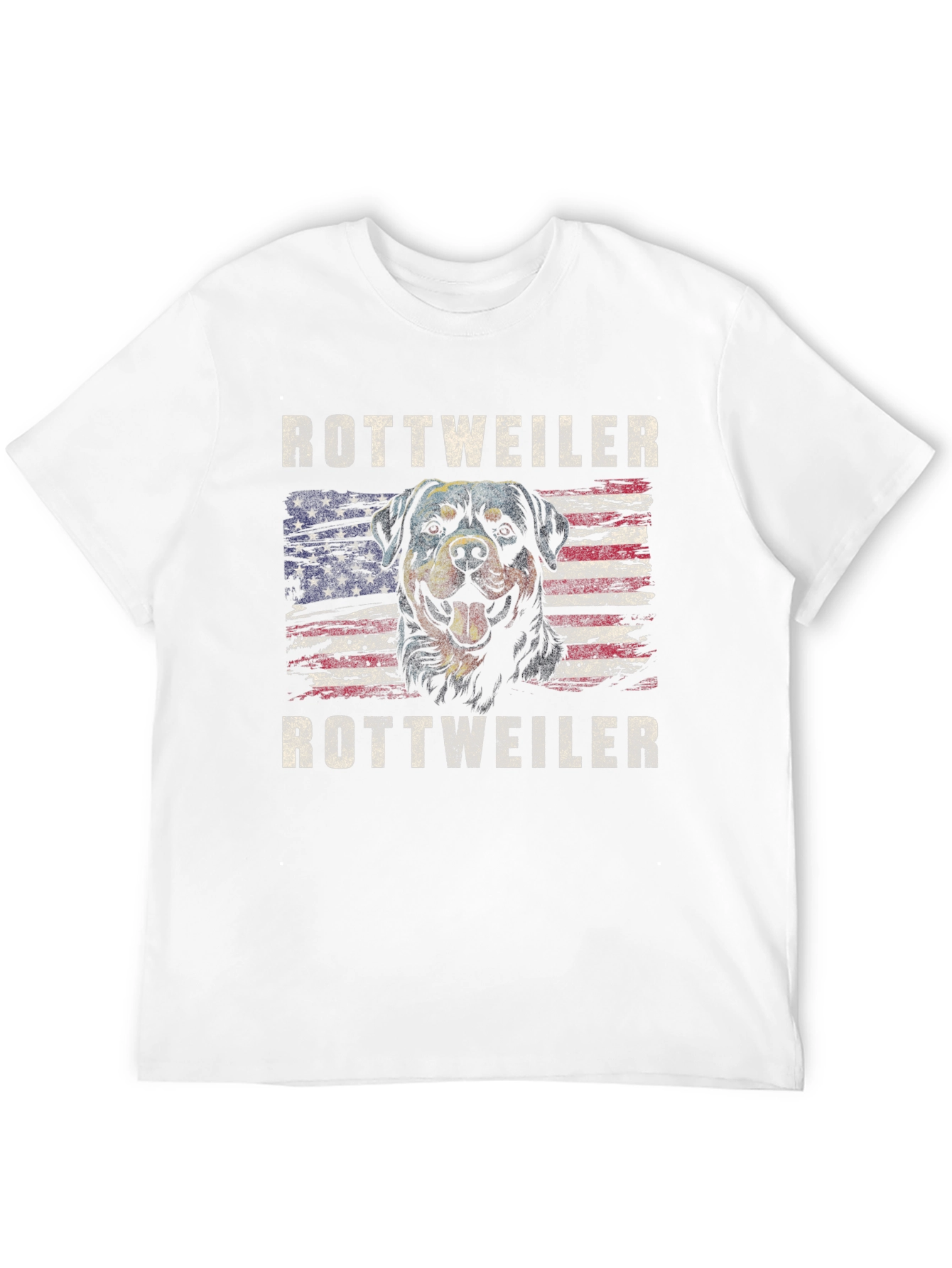 Rottweiler American Flag Graphic T-Shirt