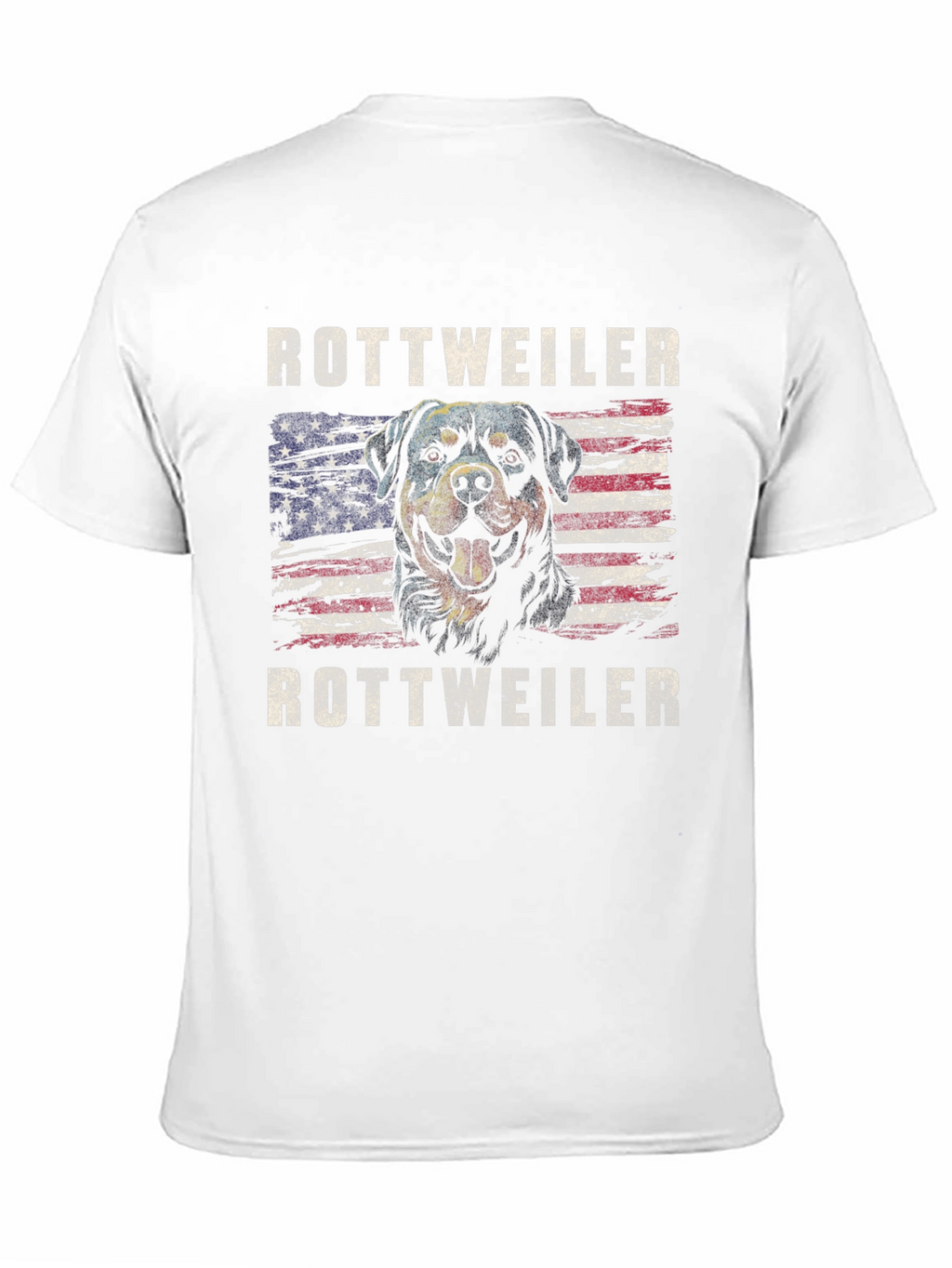 Rottweiler American Flag Graphic T-Shirt