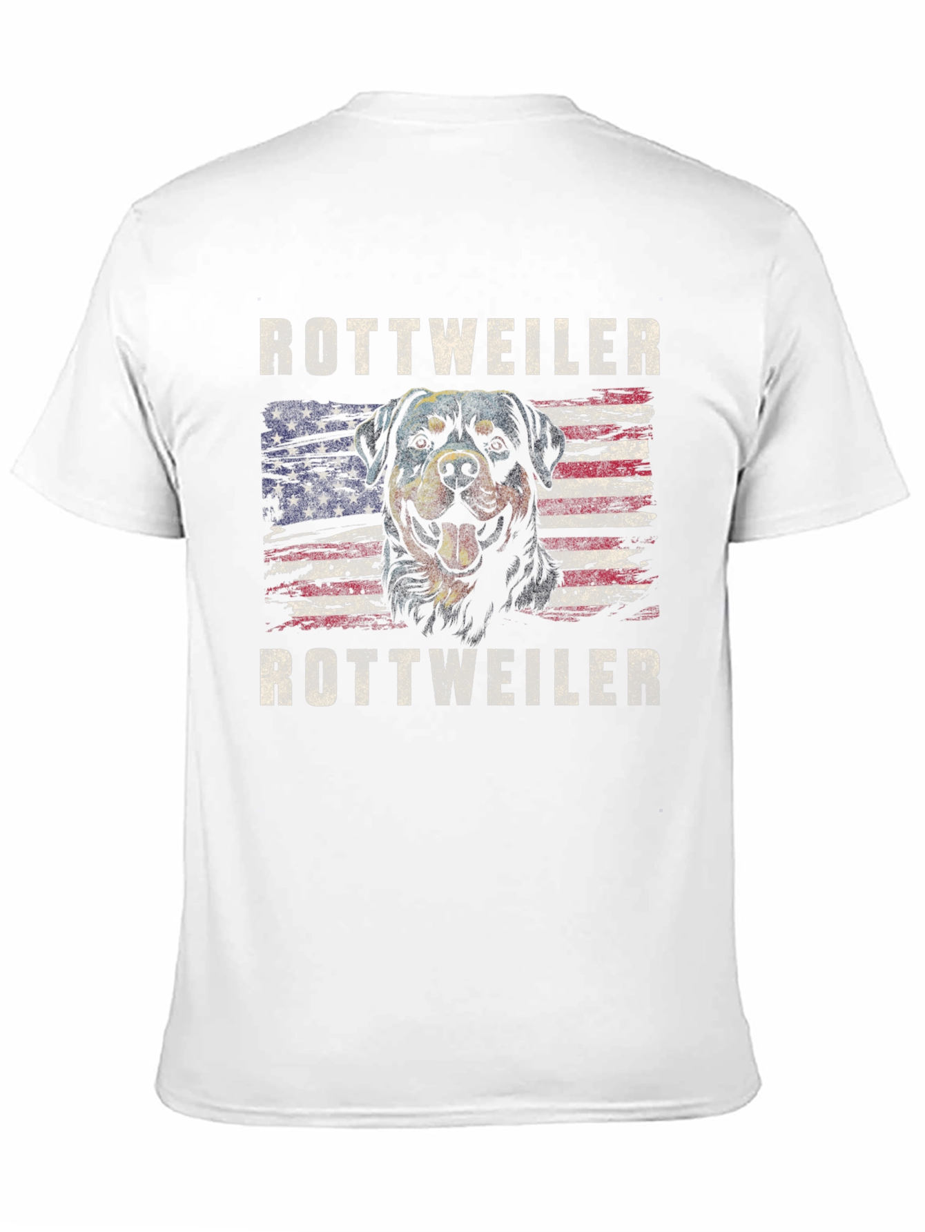 Rottweiler American Flag Graphic T-Shirt