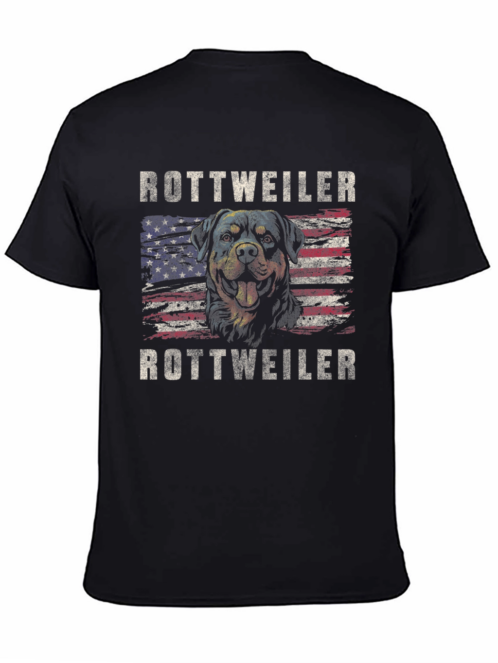 Rottweiler American Flag Graphic T-Shirt