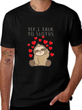 Yep I Talk To Sloths Graphic Tee