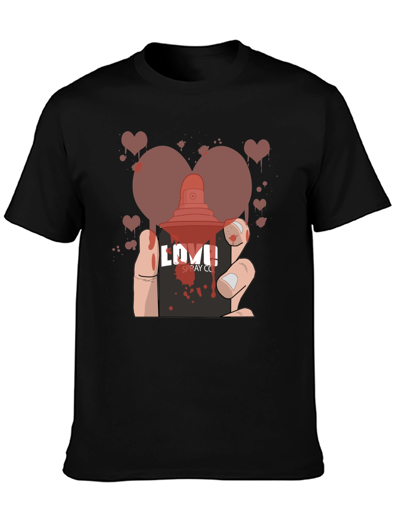 Love Spray Graphic Tee - Unique Artistic Design