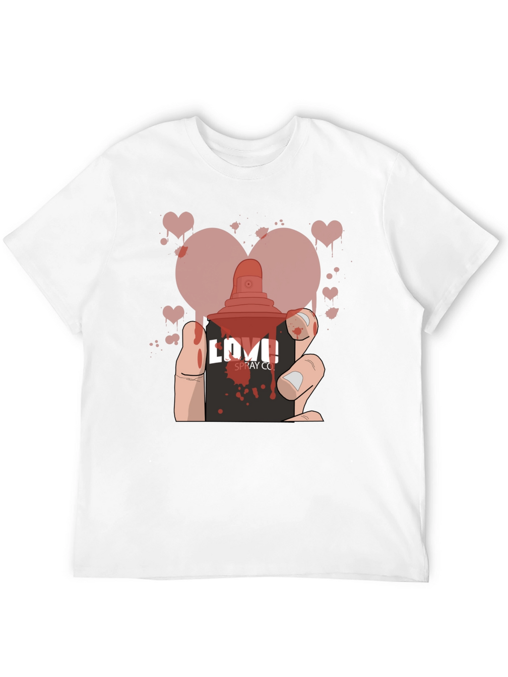 Love Spray Graphic Tee - Unique Artistic Design