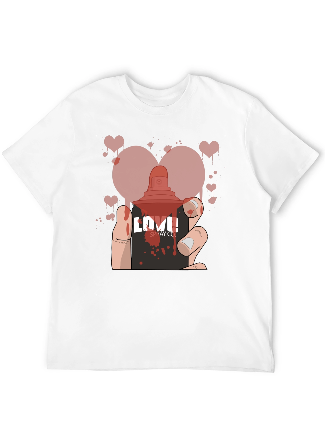 Love Spray Graphic Tee - Unique Artistic Design