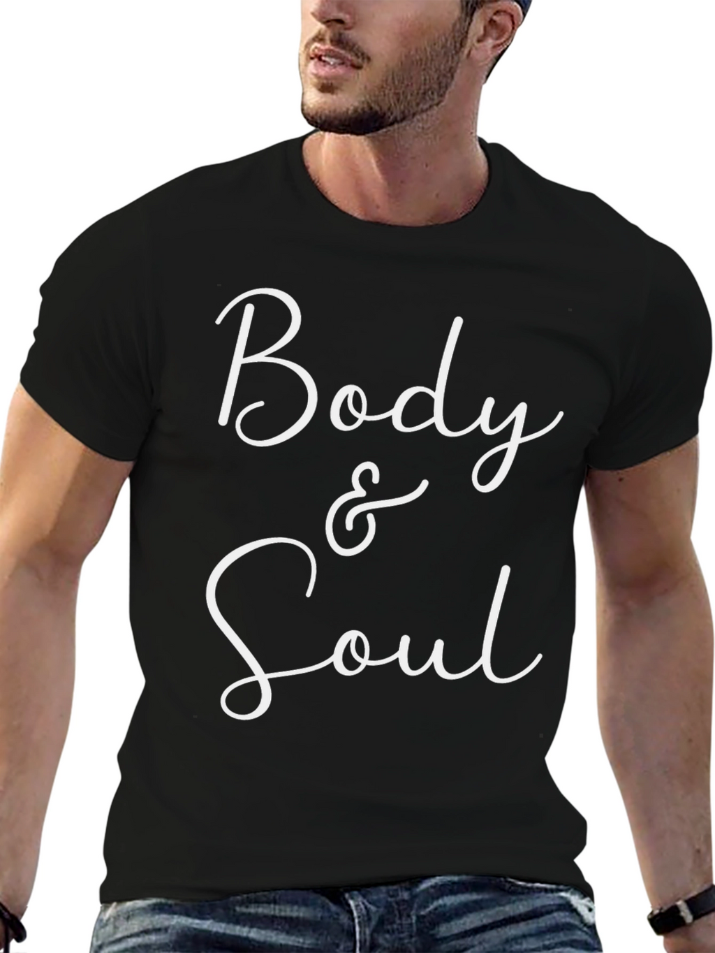 Body & Soul Graphic Tee - Stylish Cotton Blend