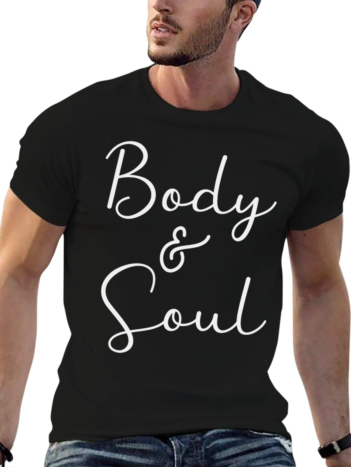 Body & Soul Graphic Tee - Stylish Cotton Blend