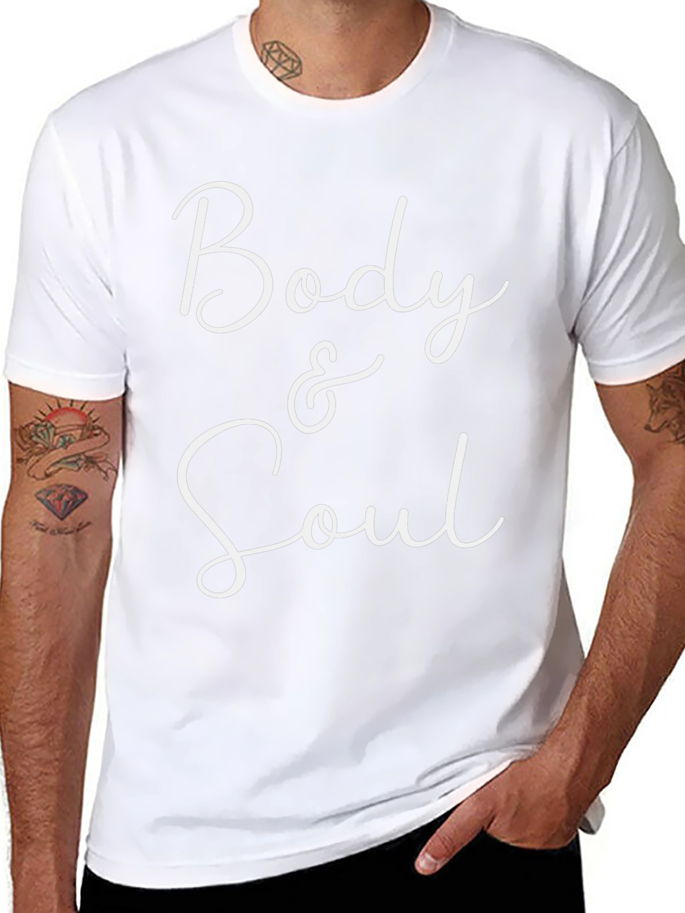 Body & Soul Graphic Tee - Stylish Cotton Blend