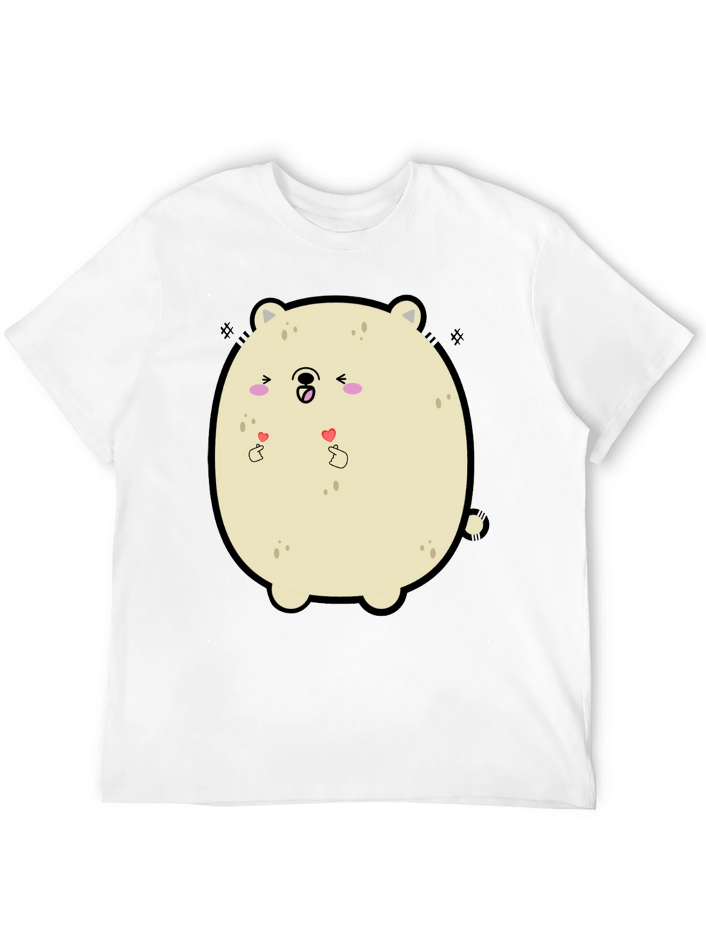 Kawaii Bear Graphic Tee - Cute Cartoon T-Shirt