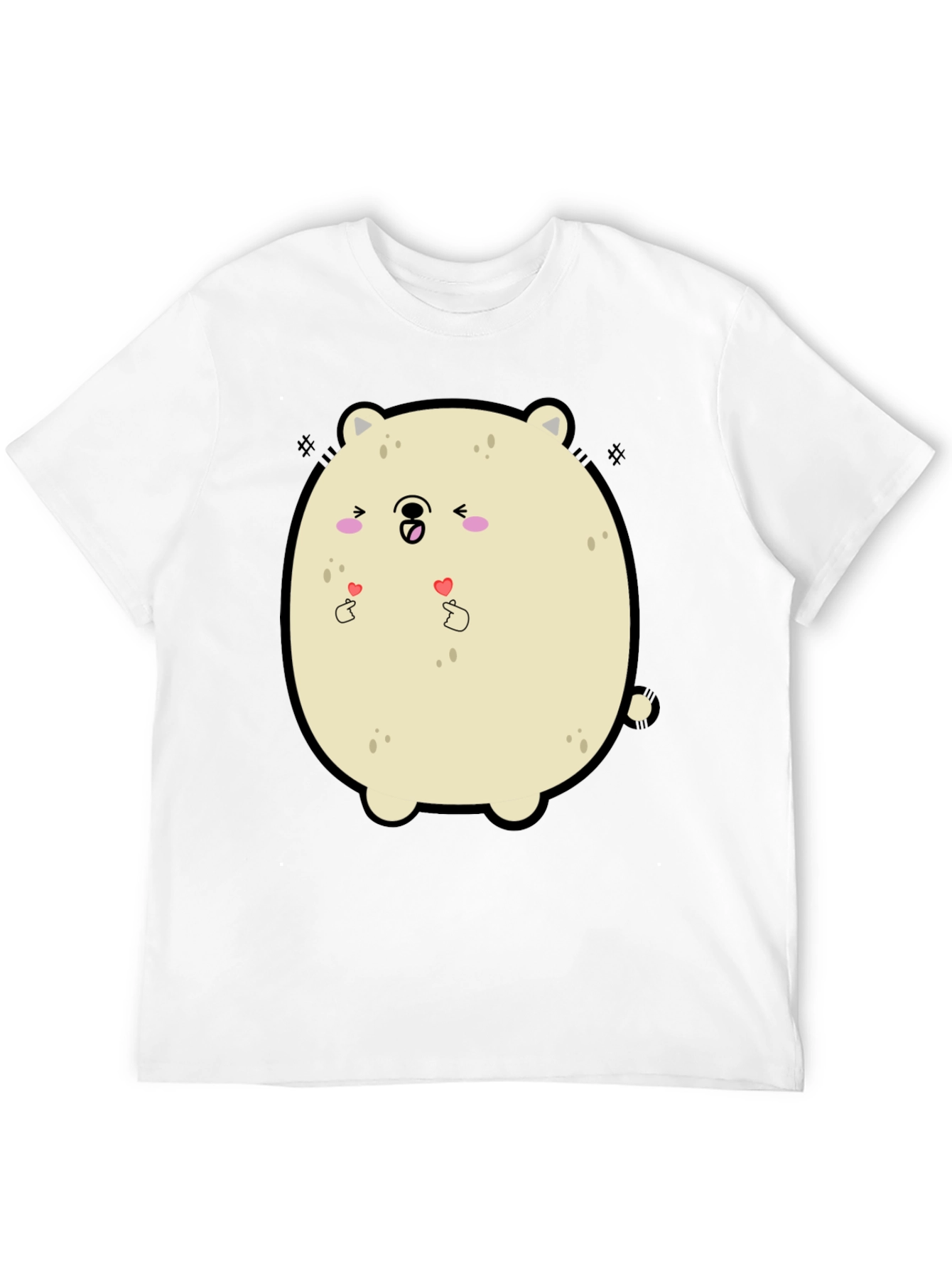 Kawaii Bear Graphic Tee - Cute Cartoon T-Shirt