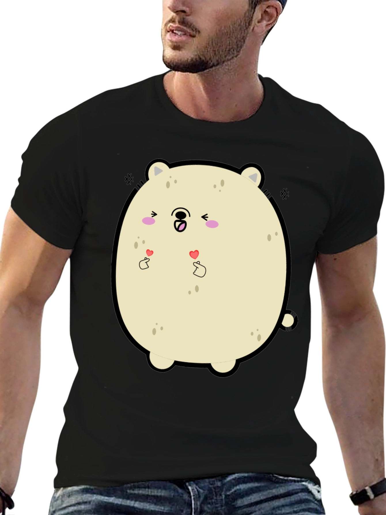 Kawaii Bear Graphic Tee - Cute Cartoon T-Shirt