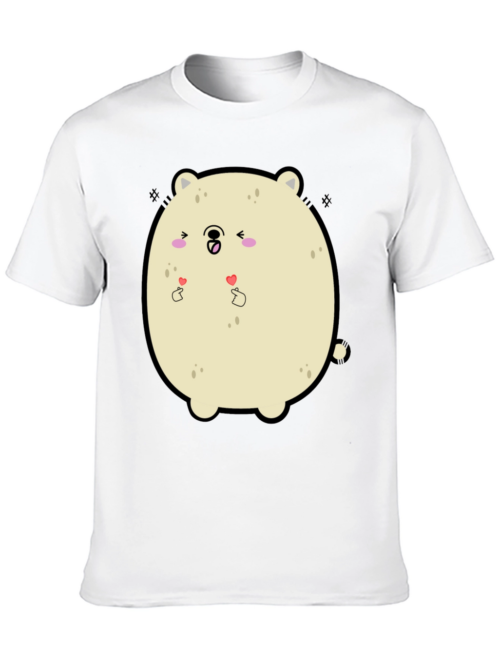 Kawaii Bear Graphic Tee - Cute Cartoon T-Shirt