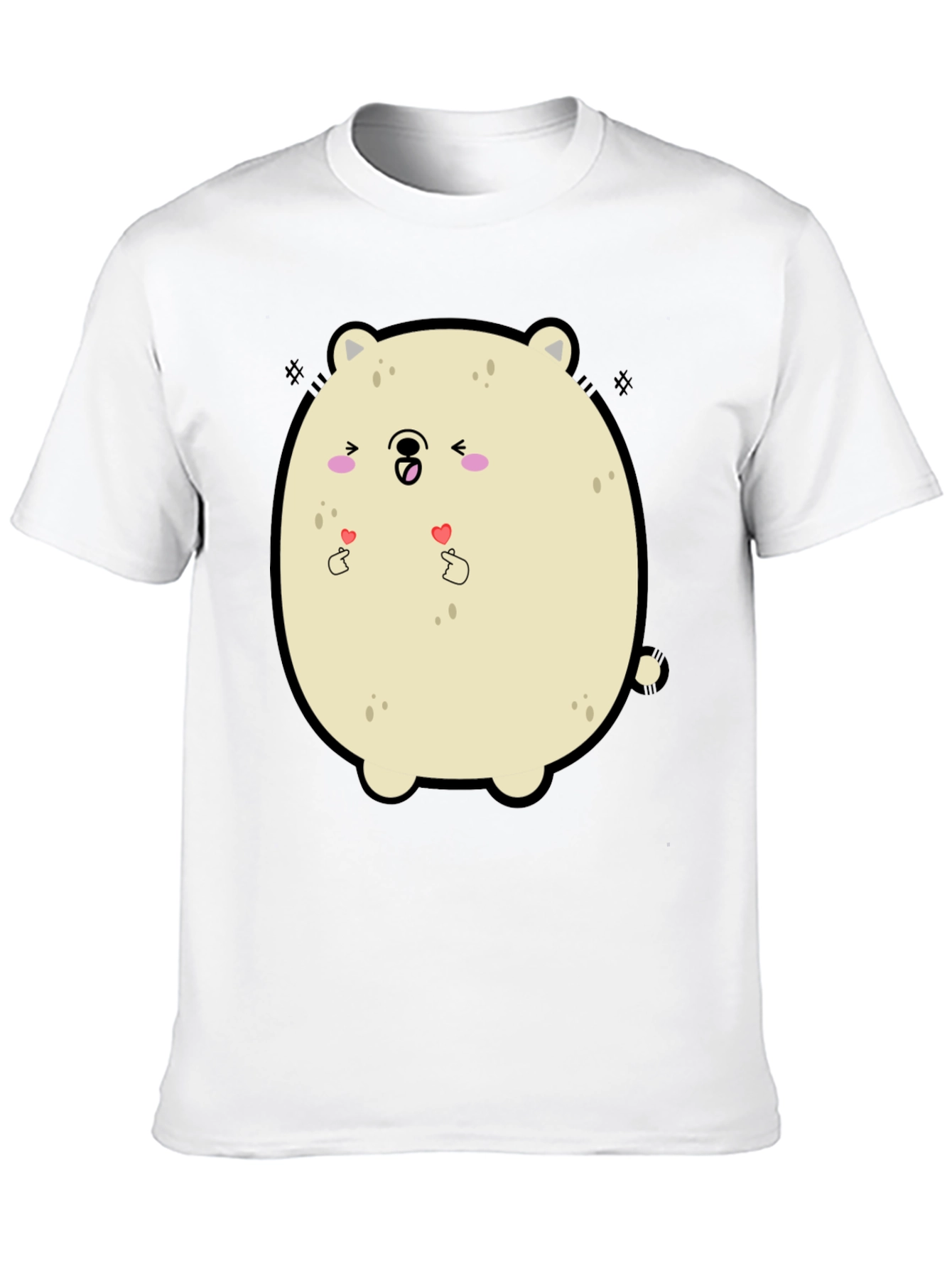 Kawaii Bear Graphic Tee - Cute Cartoon T-Shirt