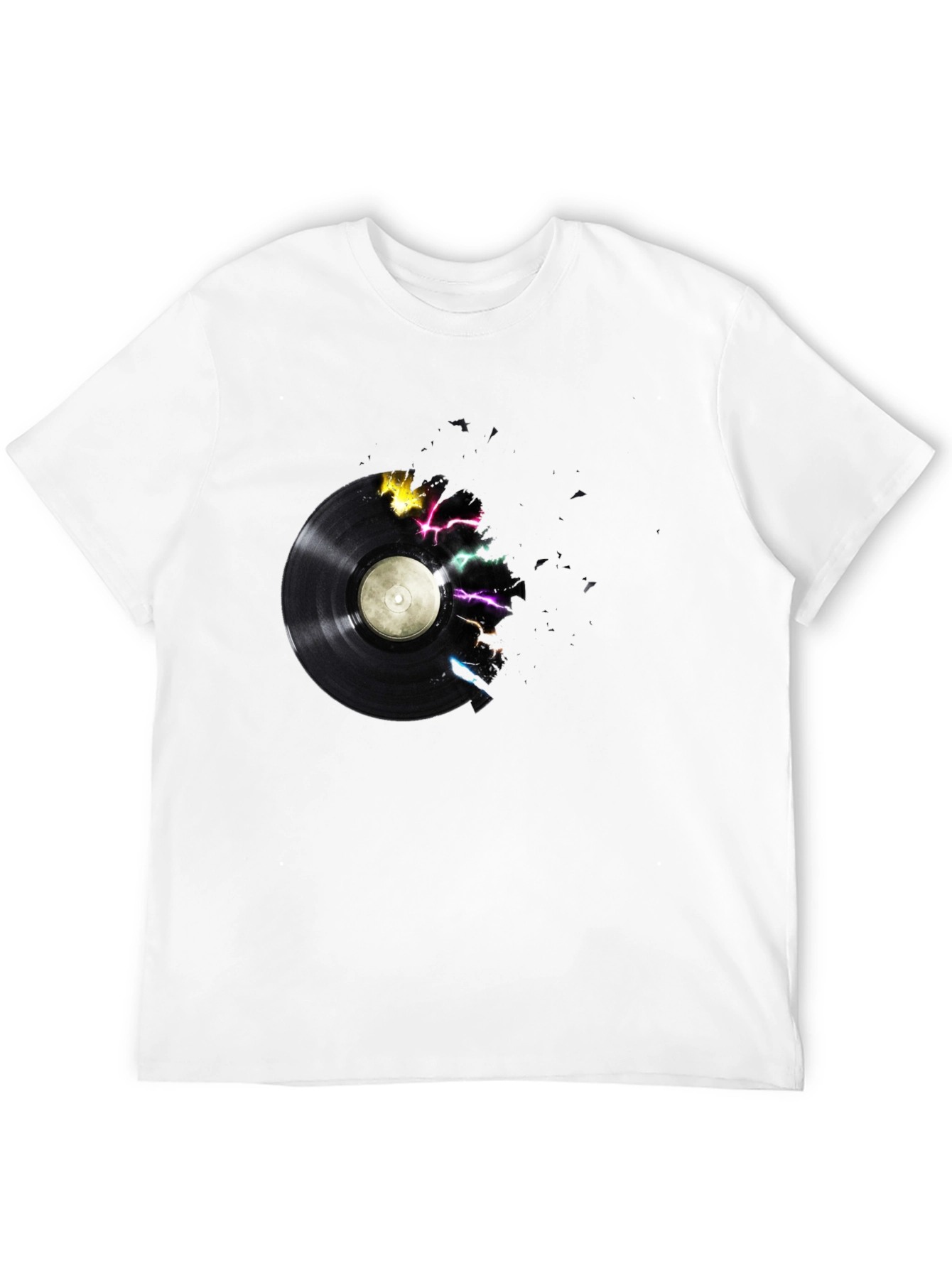 Vinyl Record Graphic Tee - Black