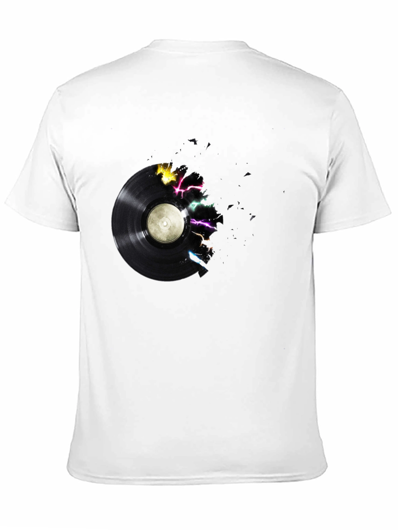 Vinyl Record Graphic Tee - Black