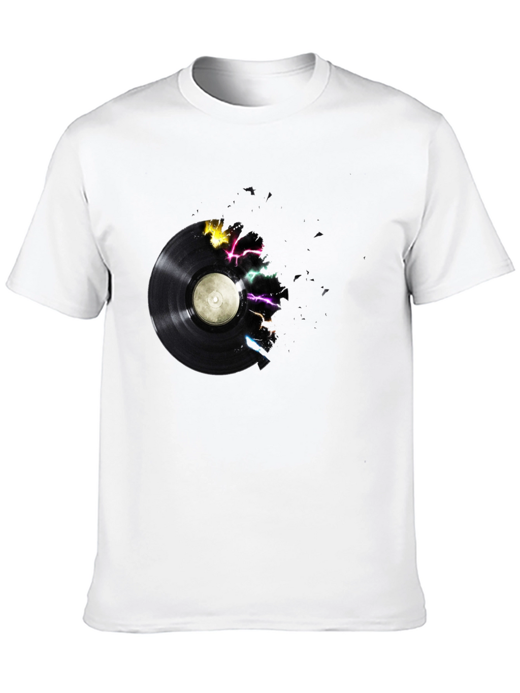 Vinyl Record Graphic Tee - Black