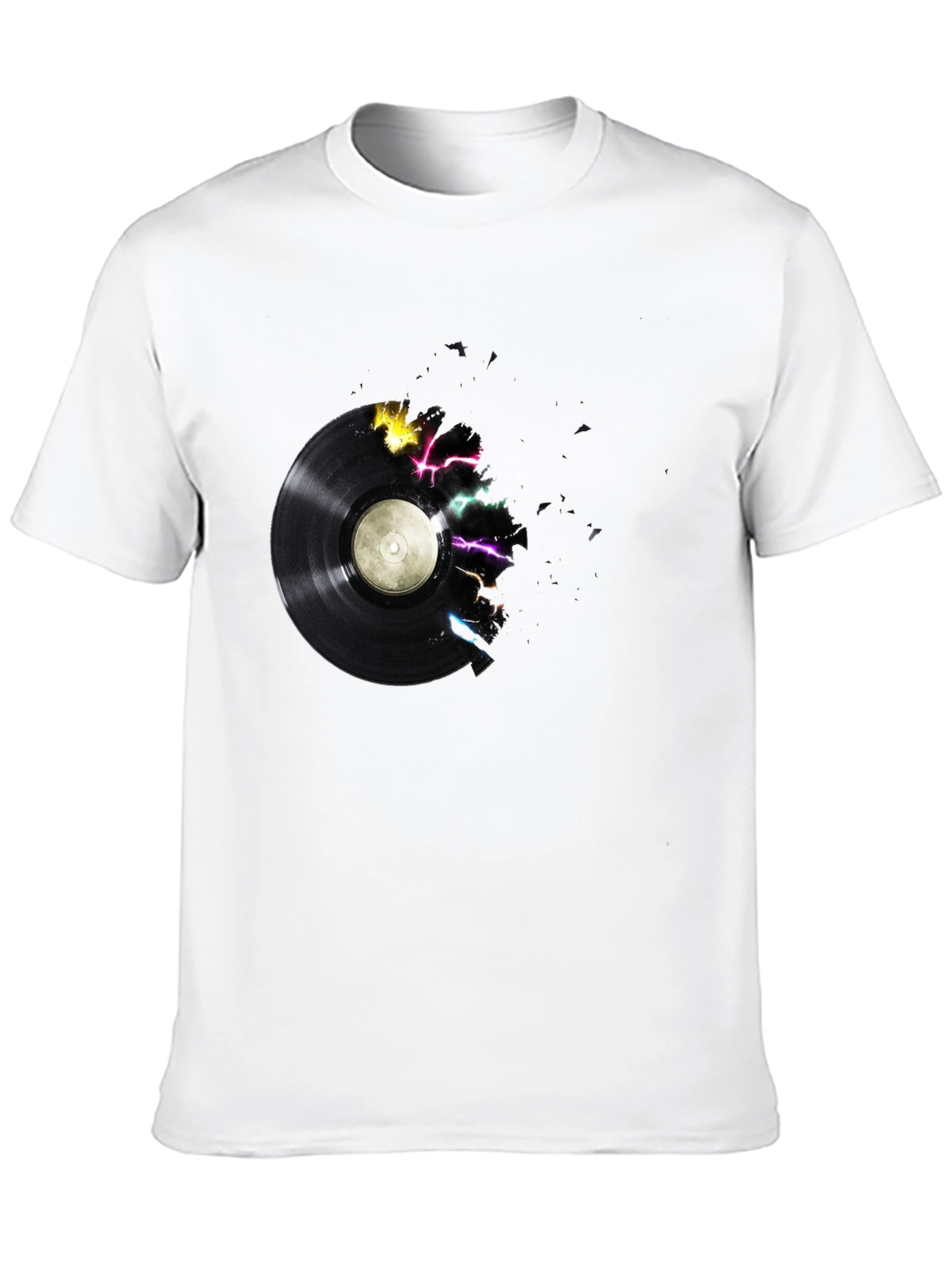 Vinyl Record Graphic Tee - Black