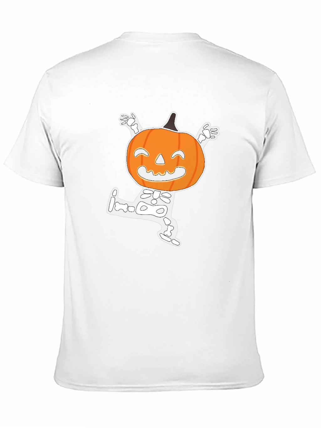 Halloween Pumpkin Skeleton Graphic T-Shirt